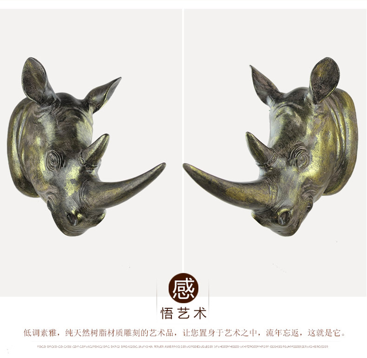 
                                                            欣润 仿真麋鹿头壁挂装饰品 欧式创意家居树脂客厅复古墙壁饰酒吧工艺品动物挂件 CR-110黑色+金色小鹿头壁挂                