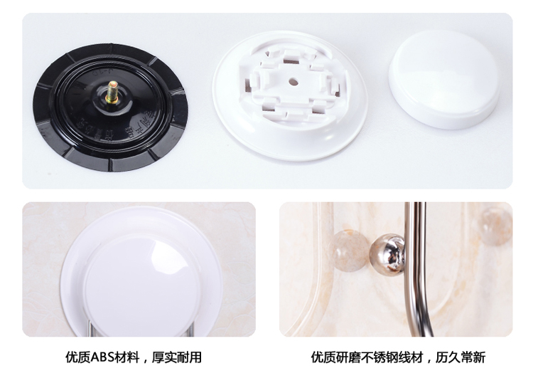 
                                        嘉汇兴双层吸盘香皂盒 创意肥皂盒皂托 壁挂不锈钢沥水肥皂架香皂架香皂托 卫生间浴室置物架 双格香皂盒                