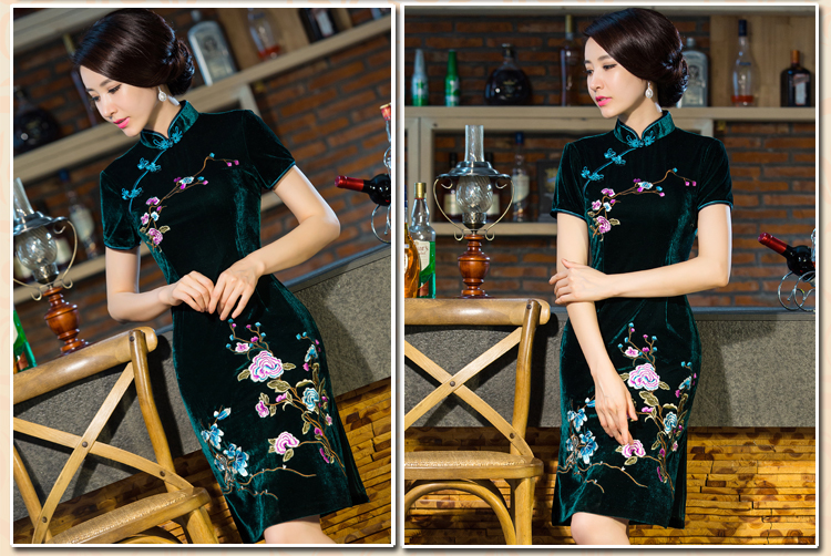 The Constitution of 2015 Fall/Winter Collections Of new women's large wedding dresses improvement of nostalgia for the evening dresses cheongsam dress temperament female purple XXXL picture, prices, brand platters! The elections are supplied in the national character of distribution, so action, buy now enjoy more preferential! As soon as possible.