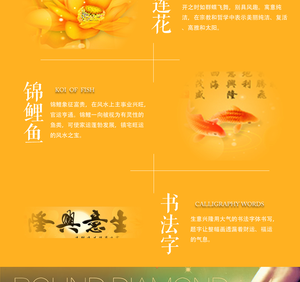 怡诺 钻石画满钻石十字绣3D客厅 生意兴隆十字绣5d钻石绣 魔方圆钻 100*40cm