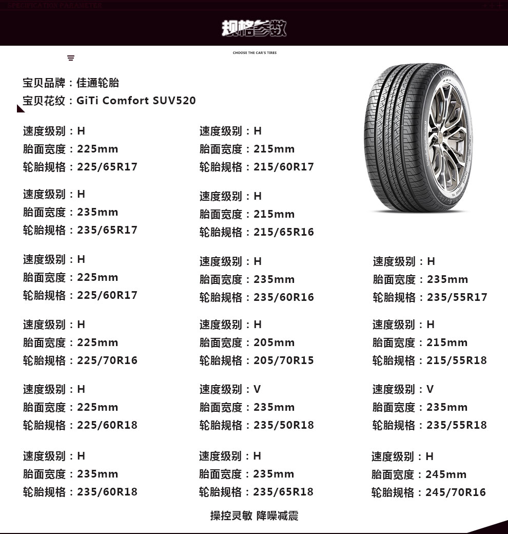 佳通汽车轮胎 suv520 225/60r17 99h适配瑞风s5gx7_ 6