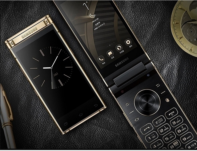 samsung 三星w2018(sm-w2018) 移动联通电信4g手机 翻盖手机 至尊雅金