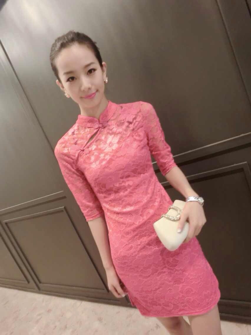 po lin Guo 2015 summer the European site fall with new lace beauty graphics thin cheongsam dress black pictures, price, brand platters! Elections are good character, the national distribution, so why buy now enjoy more preferential! Health