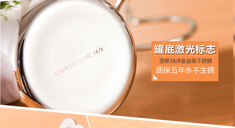 古采尼厨房用品不锈钢调味罐调料罐调味瓶调料瓶调料盒调味盒套装带勺子 3个送支架