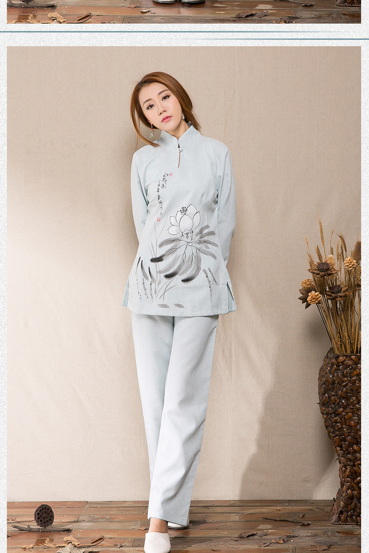 Ancient Evelyn, 2015 Autumn New) cotton linen china wind women improved Tang Dynasty Women's jacket coat kit shirt light gray suit XXL picture, prices, brand platters! The elections are supplied in the national character of distribution, so action, buy now enjoy more preferential! As soon as possible.