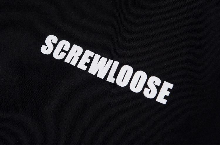 screw loose 潮牌时尚背后印花中长外套通款sc74143264 黑色 s_ 5折