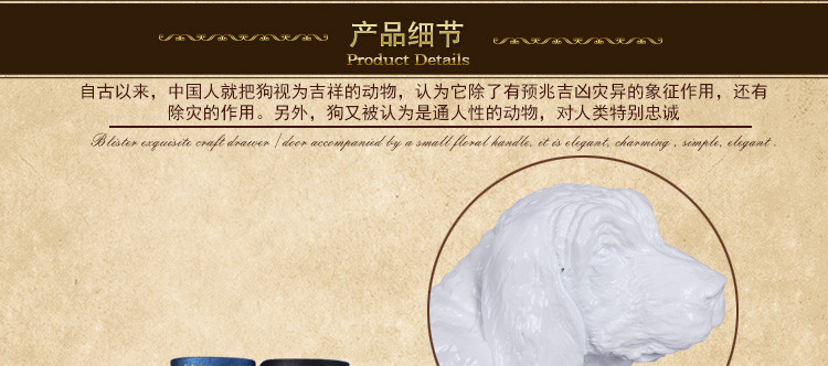
                                        钜跃 美式乡村书立创意书房书柜办公室软装摆件小狗书挡复古家居装饰品 铜色一对                