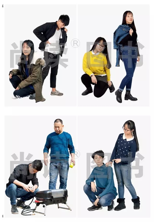 0组合人物速写照片 尚读系列联考速写人体结构动态变化解析局部