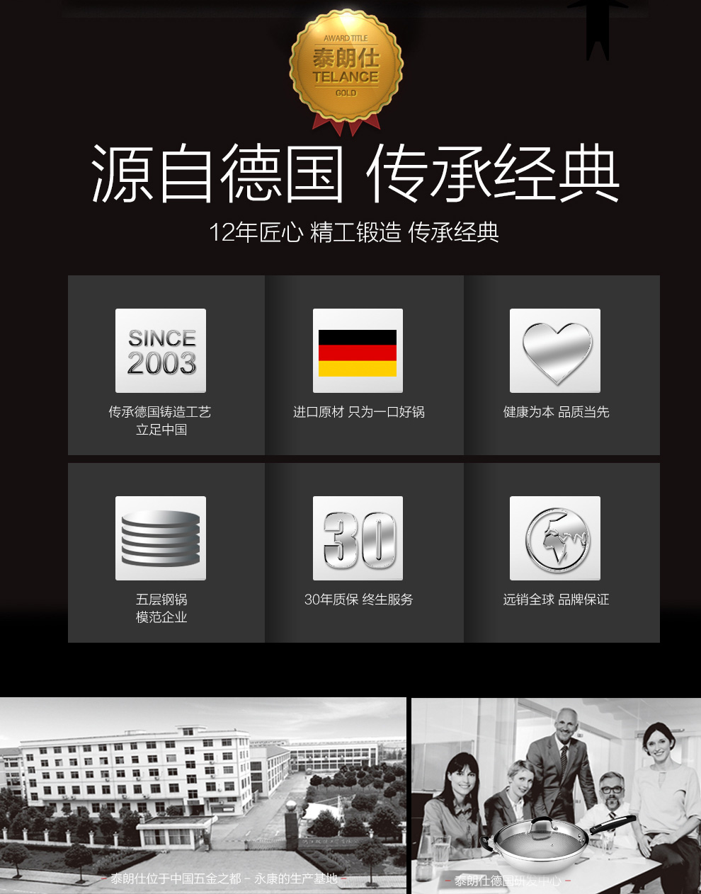 泰朗仕德国不锈钢炒锅无油烟炒菜锅无涂层锅电磁炉通用不粘平底锅 不锈钢本色