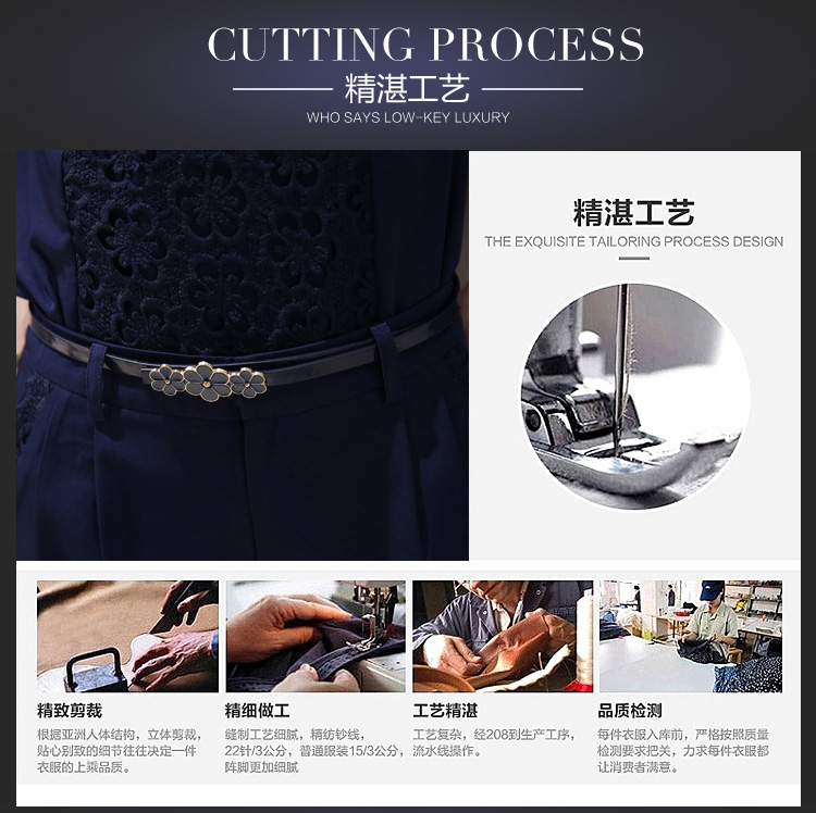 菡欣衣都2015新款女装韩版时尚套装职业修身上衣长裤两件套装 女F1382 图片色 L