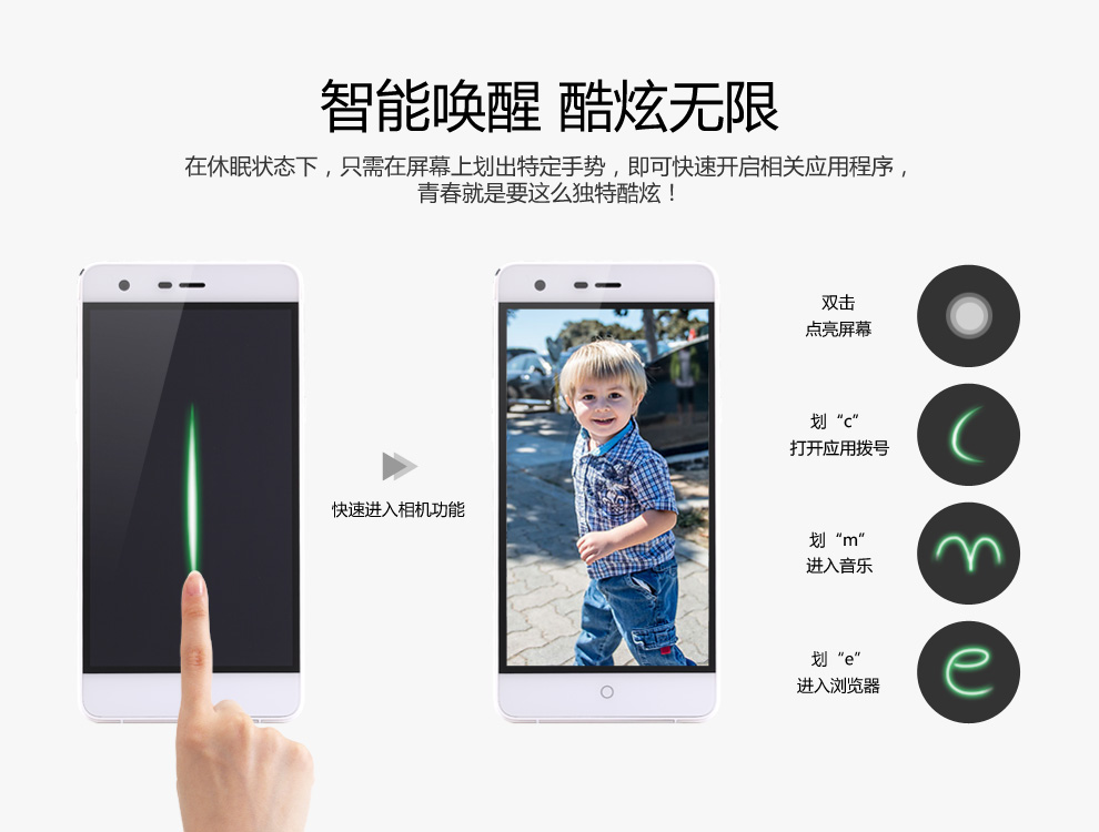 大Q Q2(Q8411) 增强版 移动4G手机 双卡双待 白色 移动4G版