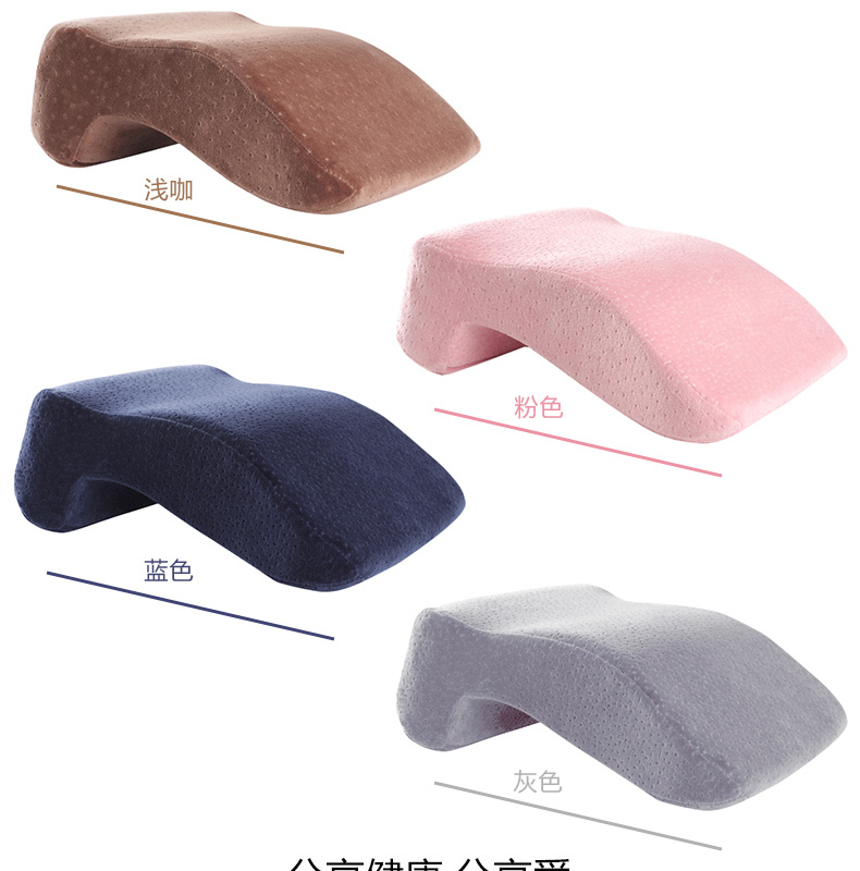 大奇午睡枕 午睡神器记忆枕芯天鹅绒枕套 蓝色