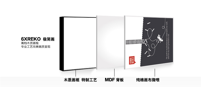 
                                        云图 创意励志 黑白装饰画现代简约酒吧咖啡厅办公室文化挂画墙画 一套ABC画面 40*60(黑色框)                