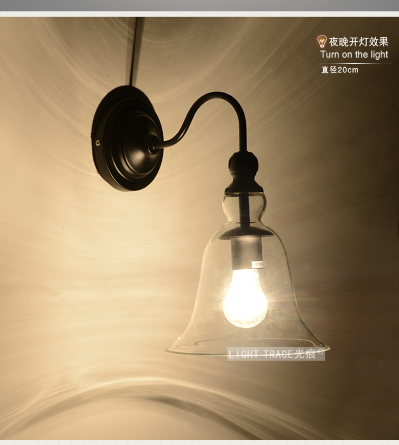 梦晗灯饰LOFT欧式壁灯 阳台过道墙灯镜前灯走廊 楼梯简约 壁灯B201305