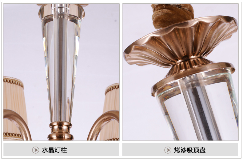 美式吊灯餐厅客厅吊灯 现代卧室吊灯 简约仿铜欧式吊灯 0291-6
