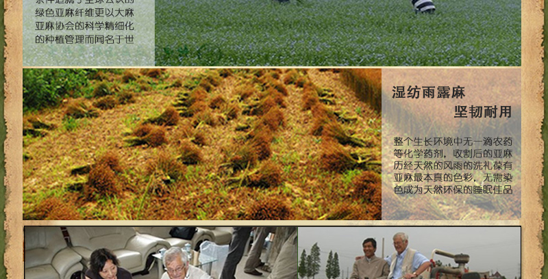 
                                        绿幽谷 凉席亚麻凉席三件套竹纤维双人空调亚麻席子夏凉可折叠床席 驼色菱形花 2.0米床适用                