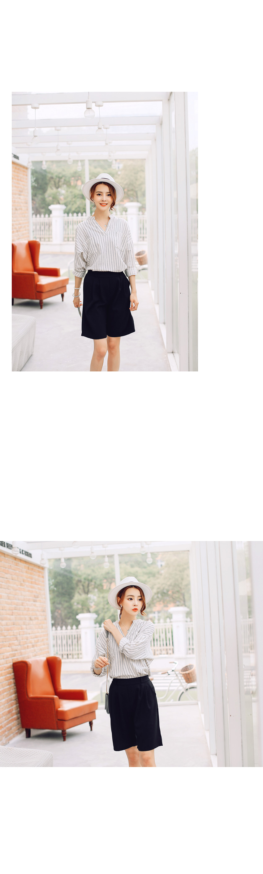 萤月丽织纯色阔腿裤韩版宽松大码西裤复古休闲中裤五分裤胖MM女裤 黑色 M