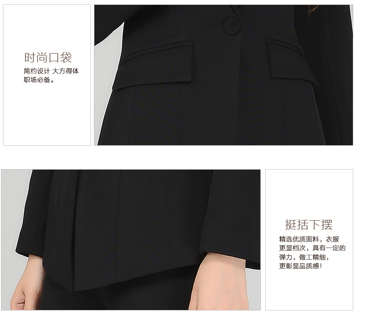 卡茗语 新款小西装女春秋修身显瘦通勤韩版长袖一粒扣女士显瘦小西装 黑色西装 S 黑色西装 S