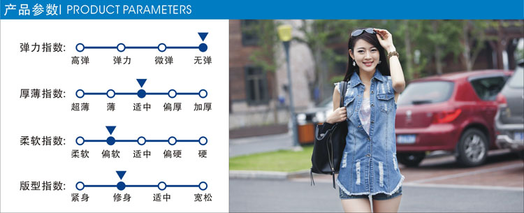 花瓣雨世家  2015夏季韩版中长款修身牛仔马甲国529-A-8052-30 深蓝色 L