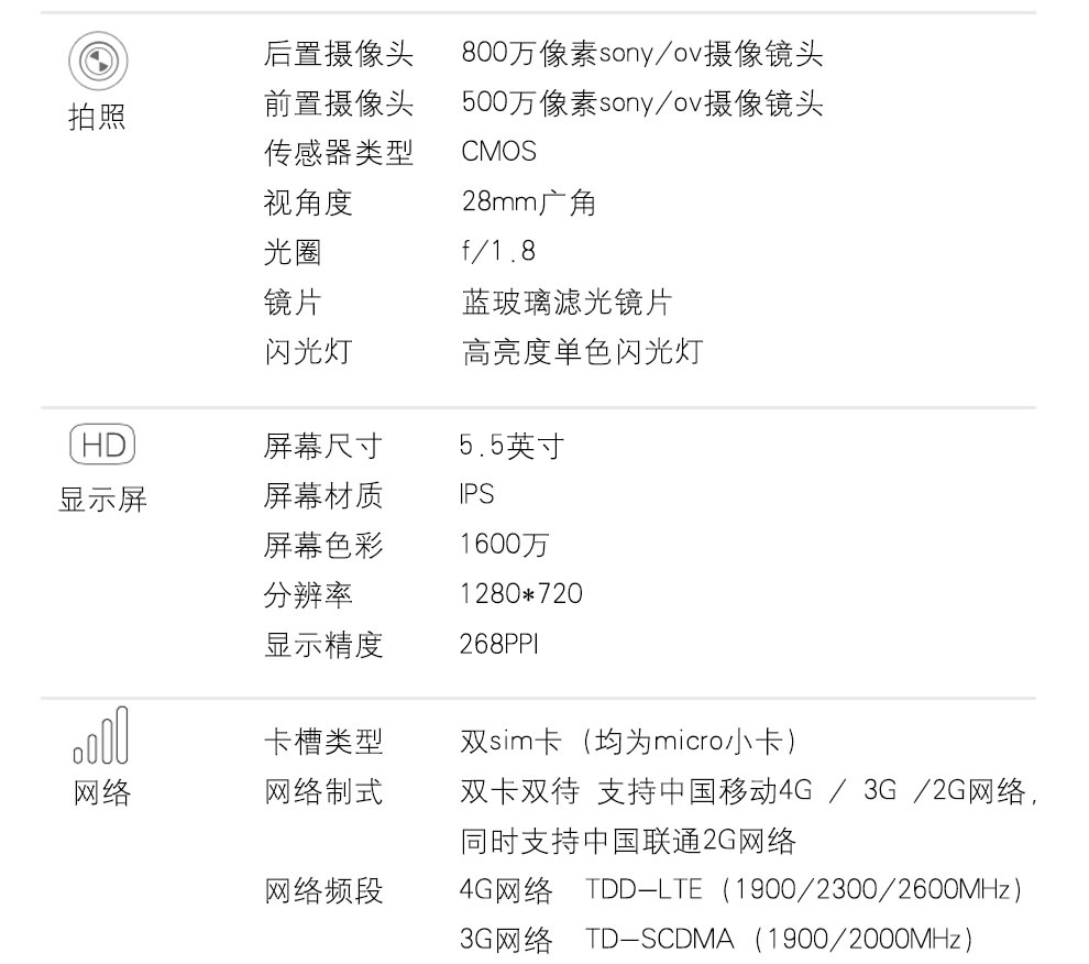 爱我（LOVME）魅影T5 Plus 移动4G智能手机 蓝宝石金属版 双卡双待 铂光金
