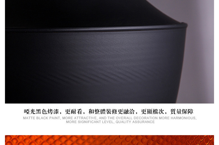 帝帛灯饰 创意个性乐器灯现代简约吊灯餐厅咖啡厅吧台客厅卧室酒吧灯 三头圆盆 31天退换无忧