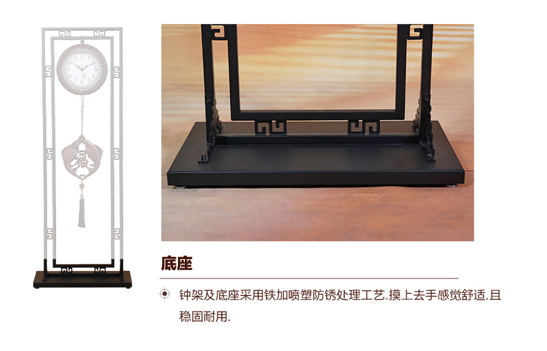
                                                            凯琴（KAIQIN） 大号实木中式落地钟复古时尚座钟时钟客厅创意摆钟表 棕色                