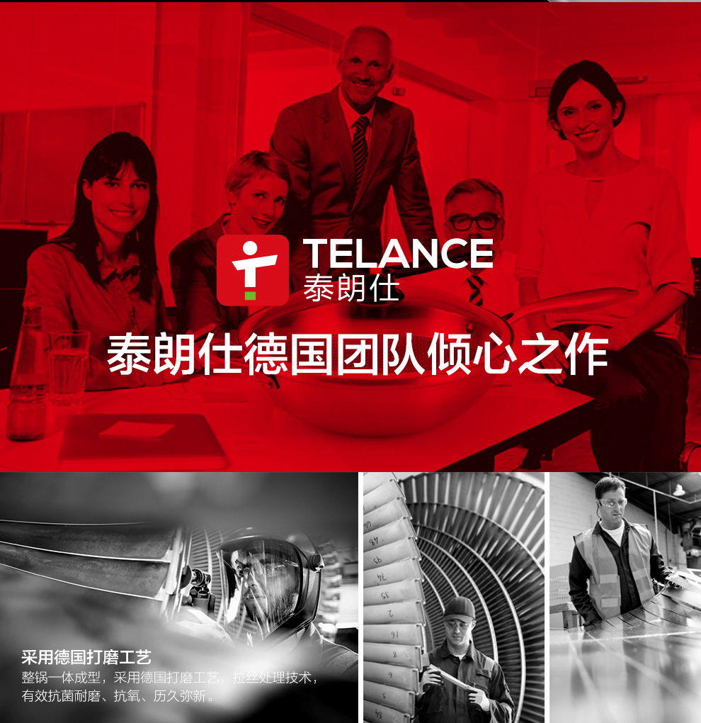 泰朗仕德国不锈钢炒锅无油烟炒菜锅无涂层锅电磁炉通用不粘平底锅 不锈钢本色