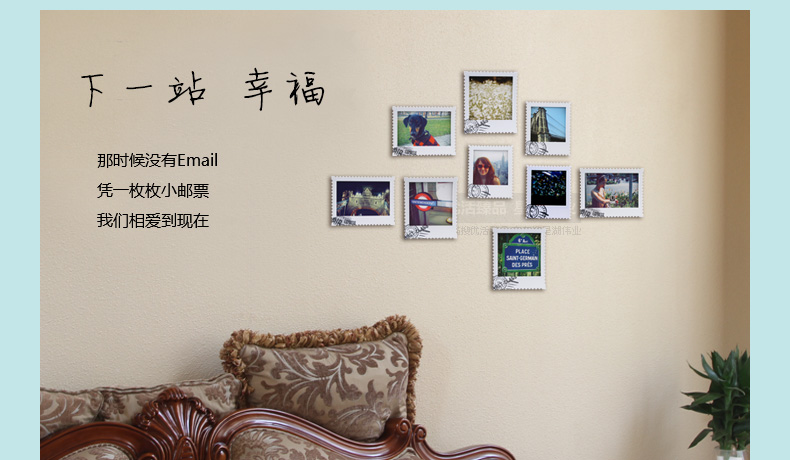
                                        加拿大Umbra 邮票明信片照片墙客厅创意相框墙贴卧室餐厅照片挂墙 白色660                