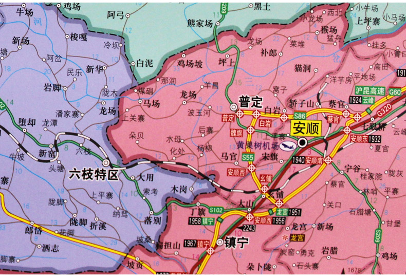 2019年 贵州省地图挂图 1.4米*1米 中国分省系列挂图