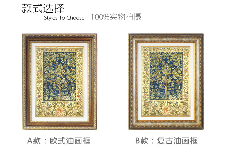 
                                        列昂纳多（ART PIONEER） 发财树现代时尚玄关装饰画进口油画框欧式壁画背景墙画 锦绣年华-欧式油画框 外框尺寸70x90cm                