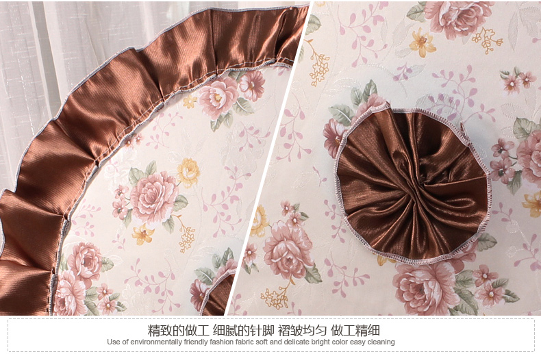 田园风光 圆形电风扇罩 防尘套 花蜜寻芬-紫色 均码(直径40-50cm可用)