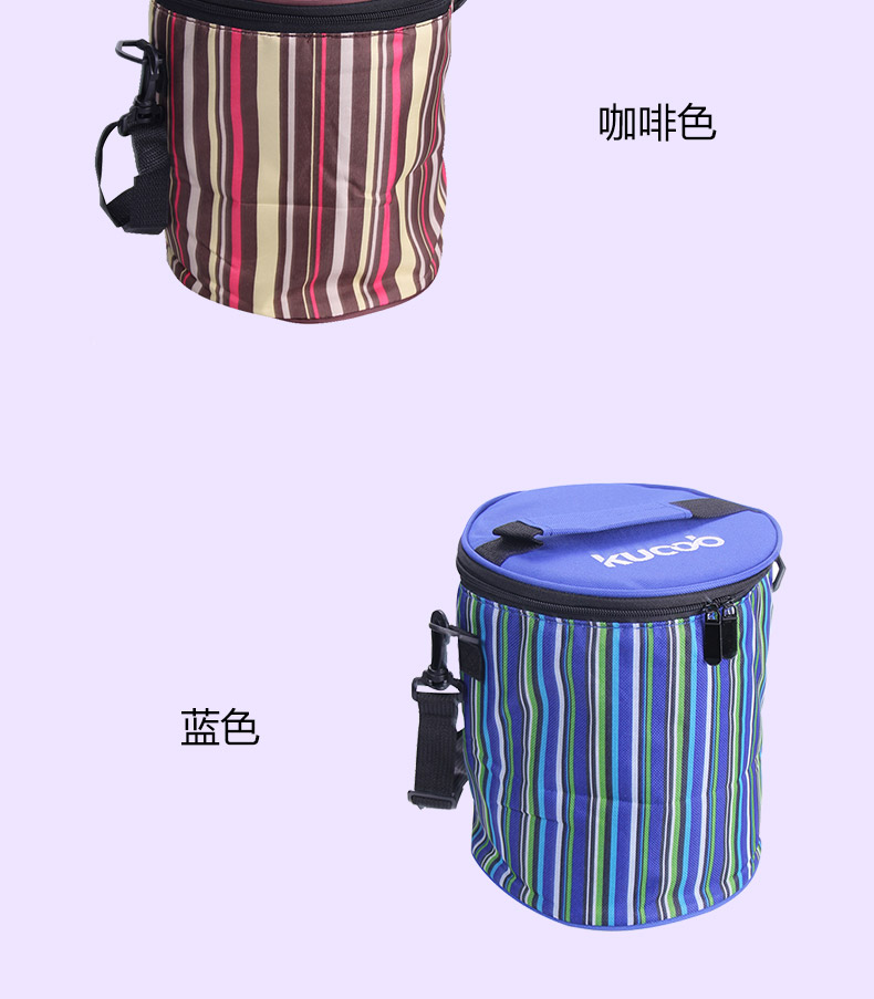 kucob硅家宝 加厚拉链式保温包多功能保温袋饭盒袋便当包 红色