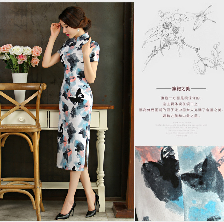 The US Li Dan 2015 summer retro beauty graphics thin short sleeves in the Code improved linen long cheongsam dress Q 9004 the butterfly 9010 XXL pictures, price, brand platters! Elections are good character, the national distribution, so why buy now enjoy more preferential! Health