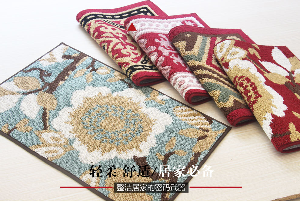 
                                                            御美地垫 欧式彩圈进门地垫防滑垫 客厅玄关垫厨房入户门垫脚垫地垫 彩圈7849-4 45x70cm玄关换鞋垫                