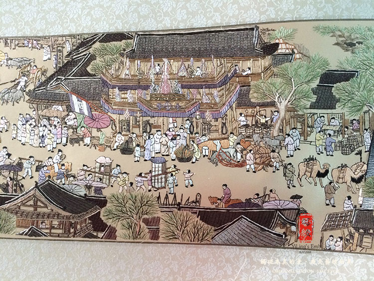 艺绫手工刺绣 7米全卷清明上河图 精细收藏版 珍藏苏绣软裱画 出国