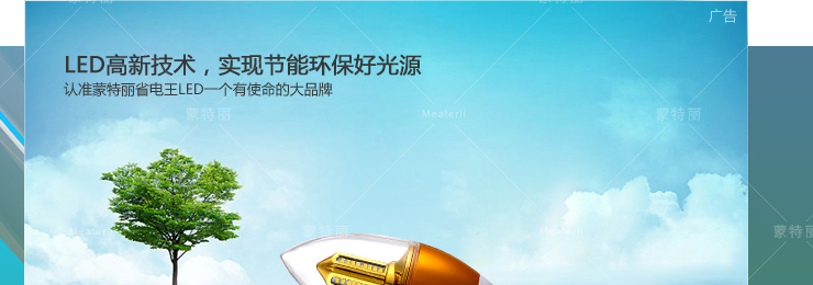蒙特丽省电王 4支装LED尖灯泡3w E14小口 白光