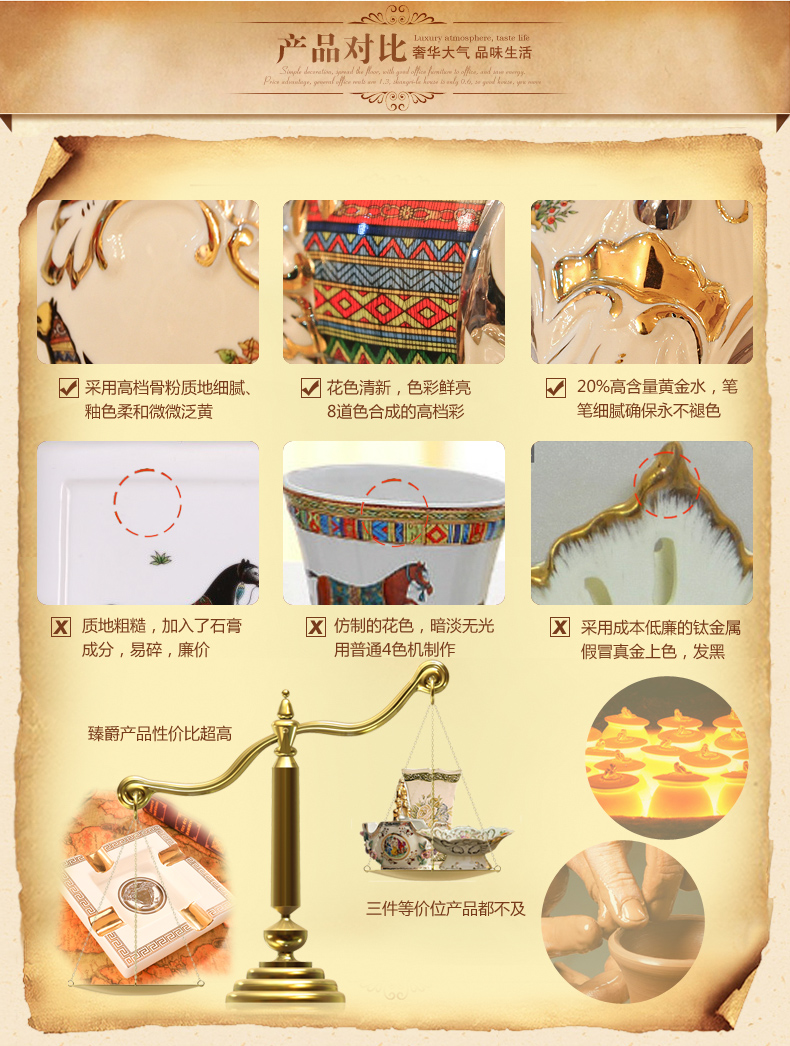 
                                        臻爵家饰  欧式陶瓷烟灰缸创意个性礼品欧式时尚陶瓷复古烟灰缸装饰烟缸特价                
