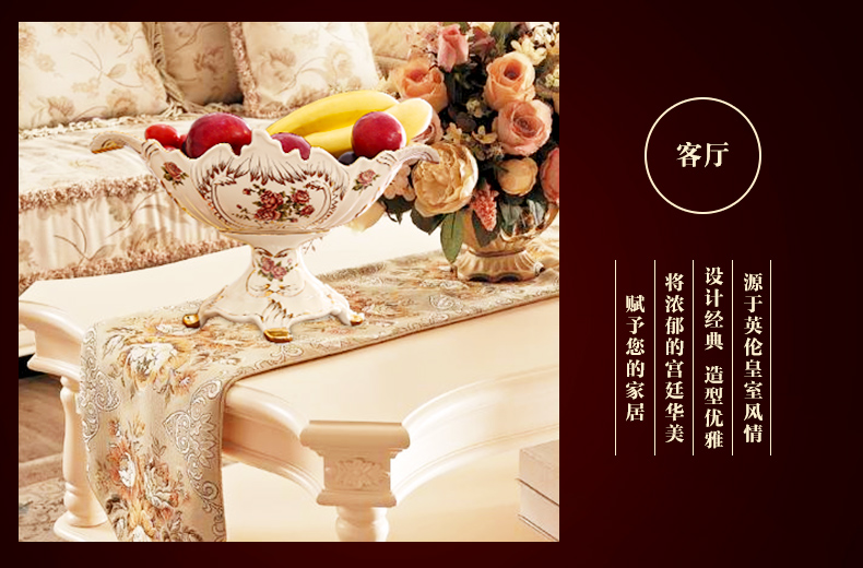 图慕 欧式田园摆件树脂美式抽纸盒烟灰缸果盘 家居家装装饰品餐巾盒果盘 欧式树脂-复古烟灰缸 大号