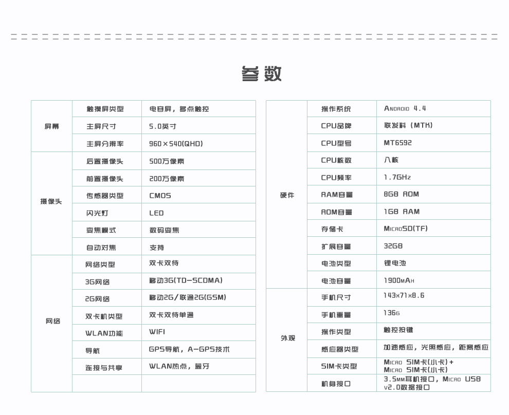 大Q手机 腾讯雷霆战机(Q5321) 智能手机 移动3G 双卡双待 八核8G 黑色