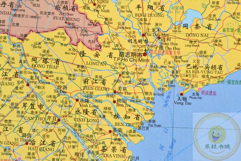 越南老挝柬埔寨地图 新版 中英文对照 865mm×1170mm比例尺1: 1600000图片