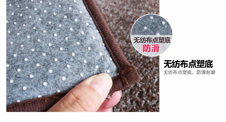 
                                        芦苇卧室床边拼接地毯客厅茶几家用地垫定制榻榻米垫 双色咖啡 80*80cm/1条装2条以上送魔术条                