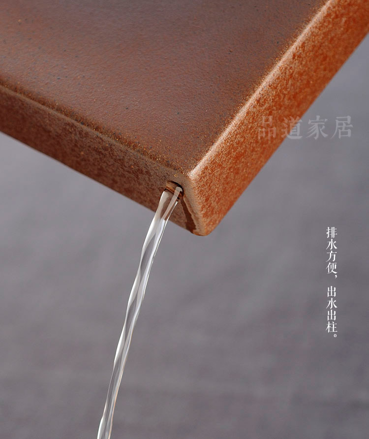 
                                        品道家居 陶瓷壶承干泡盘 铁釉 窑变 养壶垫壶托 铁锈釉                