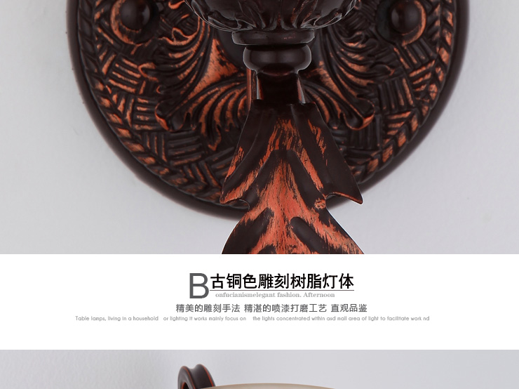 岚珊 欧式壁灯具时尚卧室灯床头灯客厅灯简约过道灯饰B152