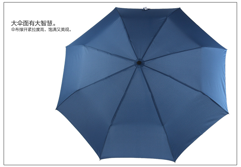 太阳城(SUN CITY)男女商务雨伞三折全自动开收双人折叠防风伞CF013   黑色