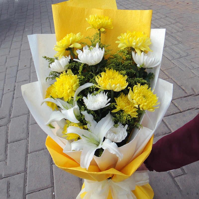 馨长存菊花鲜花蓝 扫墓祭奠追悼鲜花蓝 清明节重阳节鲜花全国同城北京