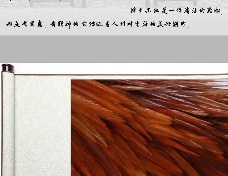
                                        华居尚品 鸡毛掸子 贡掸 除尘家用掸子 家具家居摆件 悟掸黄棕色(长72cm檀木柄)                