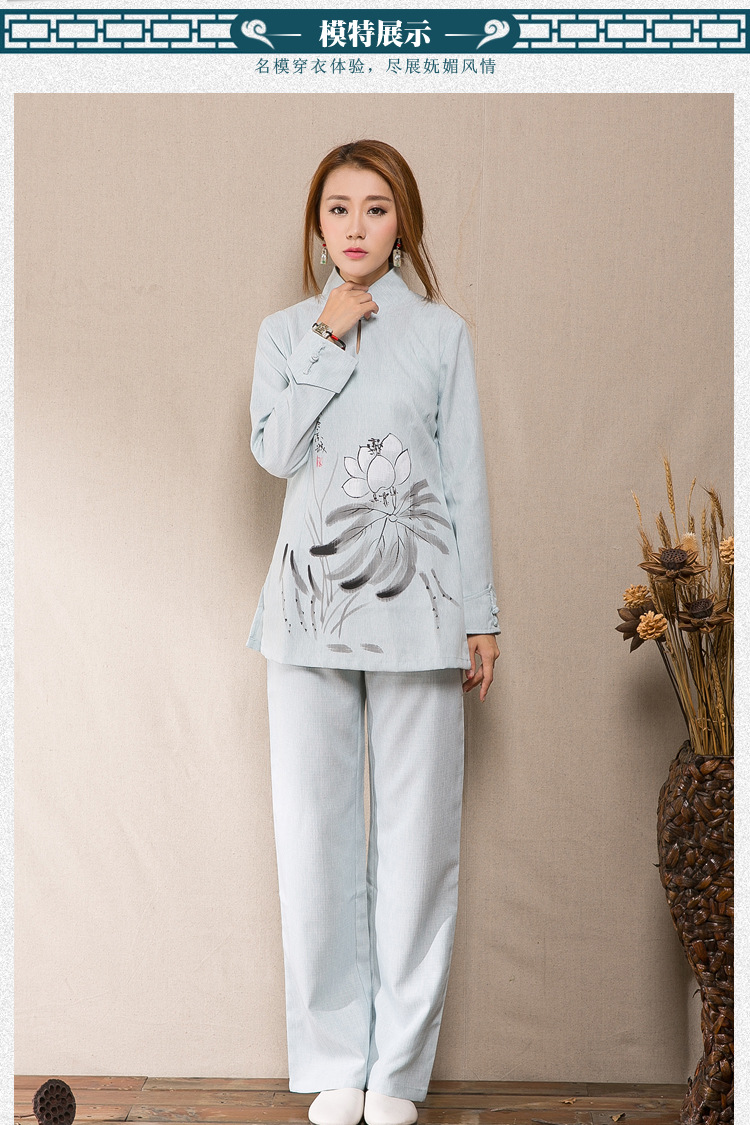 Ancient Evelyn, 2015 Autumn New) cotton linen china wind women improved Tang Dynasty Women's jacket coat kit shirt light gray suit XXL picture, prices, brand platters! The elections are supplied in the national character of distribution, so action, buy now enjoy more preferential! As soon as possible.