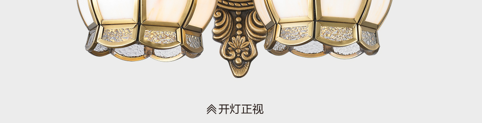 库博-光移动 欧式铜灯客厅书房卧室床头壁灯 双头铜壁灯