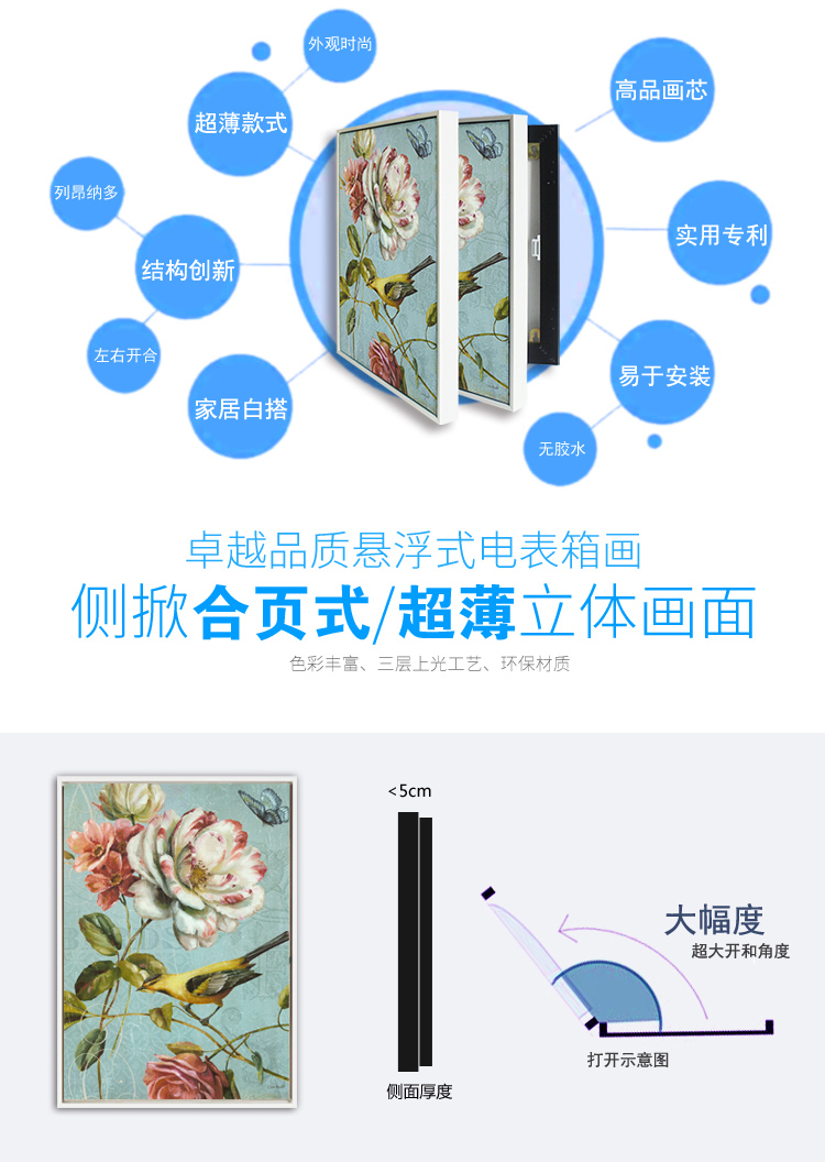 
                                        列昂纳多（ART PIONEER） 现代简约时尚竖版电表箱装饰画配电箱装饰画遮挡画 抽象麋鹿 外框尺寸50x65cm(遮挡尺寸40x50)                