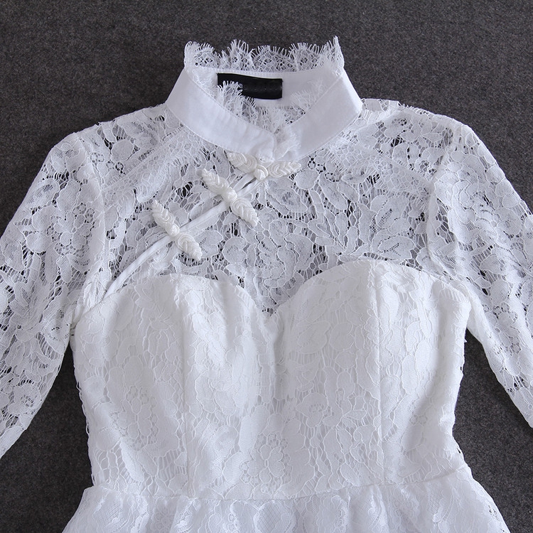 American Samoa Aloe Vera Fall 2015 Europe for women aristocratic temperament lace fifth cuff-cheongsam dress suit skirt white picture, prices, brand platters! The elections are supplied in the national character of distribution, so action, buy now enjoy more preferential! As soon as possible.